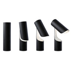 Nordic Black LED Desk Lamp with Adjustable Cylinder Design for Home Office