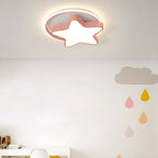Nordic Creative Five-pointed Star Design Three Color Dimming LED Ceiling Lamp