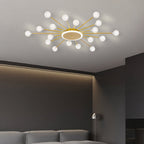 Glass Flush Mount Light Minimalist Sputnik Style Luxury Ceiling Light