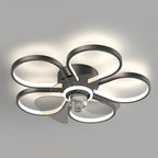 Nordic Flower Ceiling Fan Light LED Flush Mount Ceiling Fan Lamp