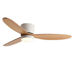 Natural Wood Ceiling Fan with Light Nordic LED Light
