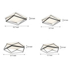 Nordic Geometric Art Black LED Flush Mount Ceiling Light