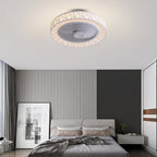 Nordic Hollow Minimalist Three-color Dimming Integrated Bladeless Ceiling Fan Lamp