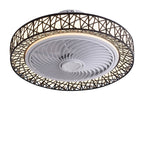 Nordic Hollow Minimalist Three-color Dimming Integrated Bladeless Ceiling Fan Lamp