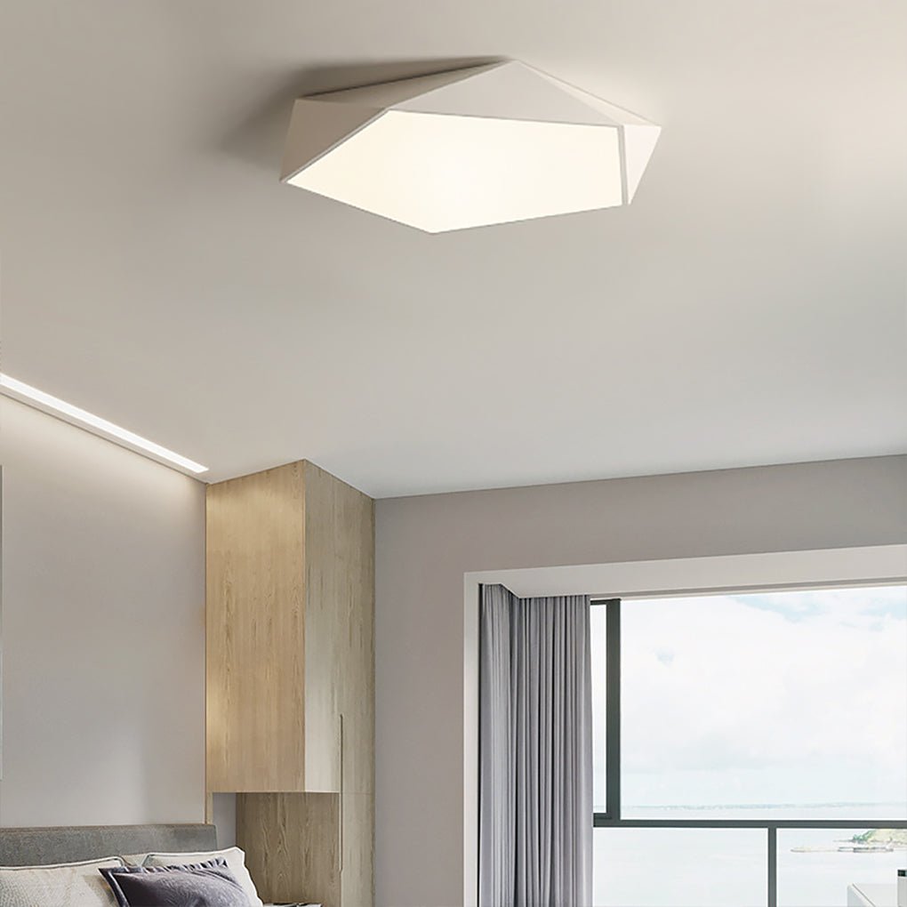 Nordic Minimalist Creative Geometric LED Three Color Dimming Ceiling Lamp