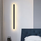 Nordic Minimalist Linear LED Lights Black Background Wall Sconces
