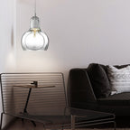Nordic Post-modern Minimalist Glass Chandelier for Bedside Entryway Bar