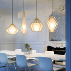 Geometric Glass Pendant Light Nordic Art Ceiling Light
