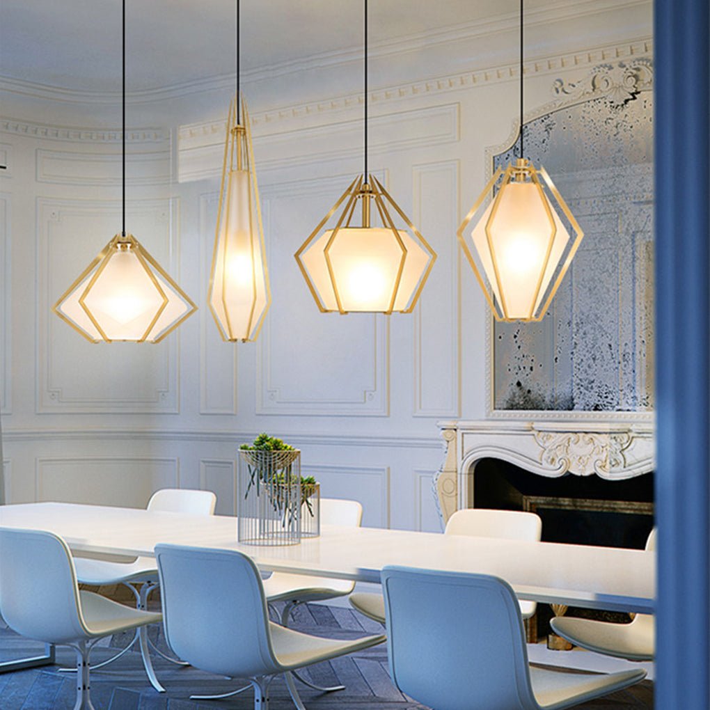 Geometric Glass Pendant Light Nordic Art Ceiling Light