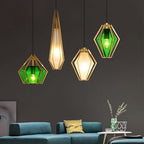 Geometric Glass Pendant Light Nordic Art Ceiling Light