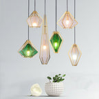 Geometric Glass Pendant Light Nordic Art Ceiling Light