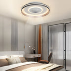 Nordic Round Circles LED Invisible Flush Mount Ceiling Fan Light
