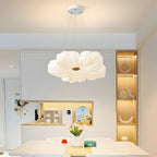Nordic White Acrylic Flower Bedroom Ceiling Lamp - LED 3-Step Dimming