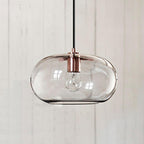 Elongated Globe Glass LED Nordic Pendant Lighting Hanging Lamp Ceiling Lights
