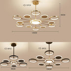Multi Circle Design Pendant Lighting Acrylic Aluminum Alloy LED Ceiling Lights