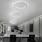 Modern Porch Lighting Set: Black LED Flush Mount & Wall Sconce