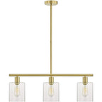 3-Lantern Vintage Metal Glass LED Pendant Lighting for Dining Room