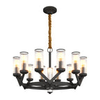 Glass Drop Chandelier High-End Luxury Copper Ceiling Light