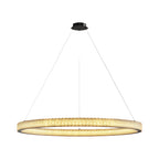 Circular Modern Chandelier Luxury Copper Ceiling Light