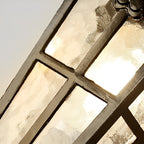 [Open-Box] Vintage Glass Waterproof Black European-style Outdoor Wall Lamp Exterior Lights