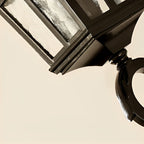 [Open-Box] Vintage Glass Waterproof Black European-style Outdoor Wall Lamp Exterior Lights