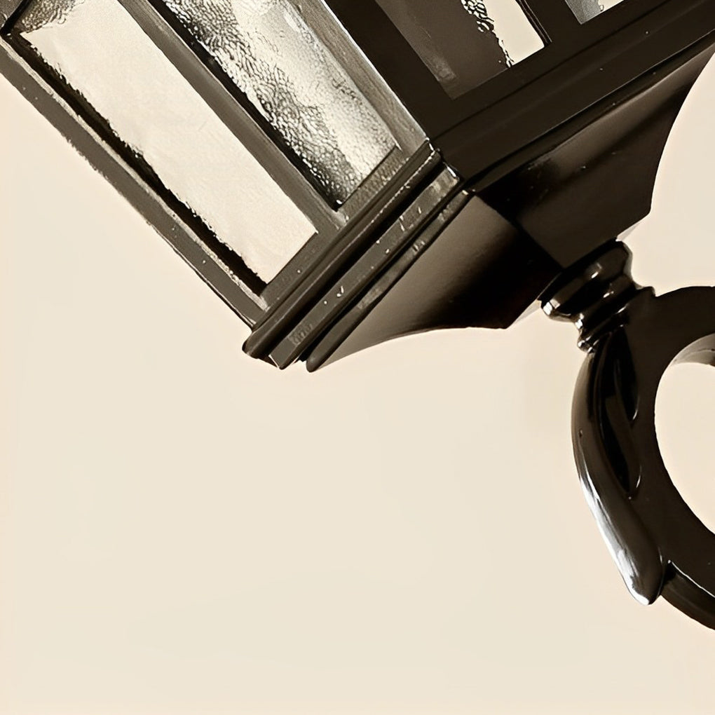 [Open-Box] Vintage Glass Waterproof Black European-style Outdoor Wall Lamp Exterior Lights