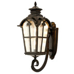 [Open-Box] Vintage Glass Waterproof Black European-style Outdoor Wall Lamp Exterior Lights