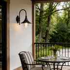 Outdoor Black Wall Lights Retro Creative Trumpet-Shaped Light