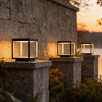 Concrete Pillar Lights Modern Open-Frame Square LED Light