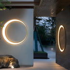 Outdoor Cylinder Wall Light Modern Moon LED Waterproof Light