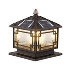 Outdoor Garden Pillar Lights Waterproof European Solar Fence Lamp