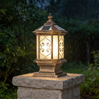 Outdoor Gate Pillar Lights European-Style Waterproof Pier Mount Lamp