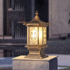 Outdoor Gate Pillar Lights European-Style Waterproof Pier Mount Lamp