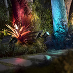 Ground Spike Solar Lights Adjustable LED RGB Waterproof Tree Spotlight