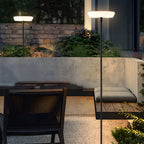 USB Waterproof Solar Halo Floor Lamp Modern Minimalist Outdoor Lighting