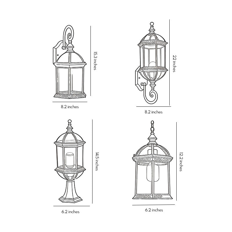 Outdoor Hanging Lights for Patio European Aluminum Light