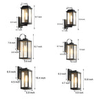 Waterproof Square Metal Outdoor Wall Sconces American-Style Minimalist