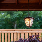 Outdoor LED Pendant Lights Black Metal Waterproof Ceiling Lights