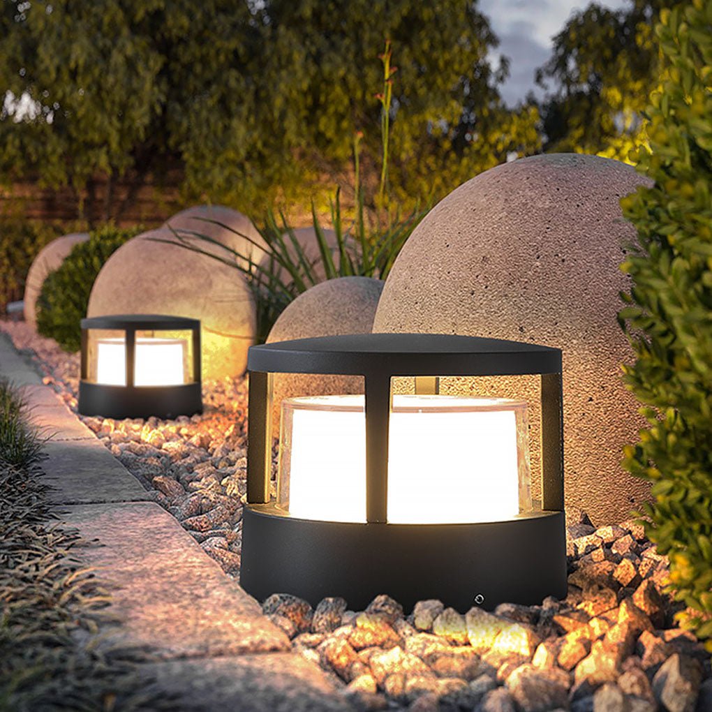 [Open-Box] Versatile LED Multi-Mount Lantern Modern Outdoor Lighting for Walls, Walkways, and Posts