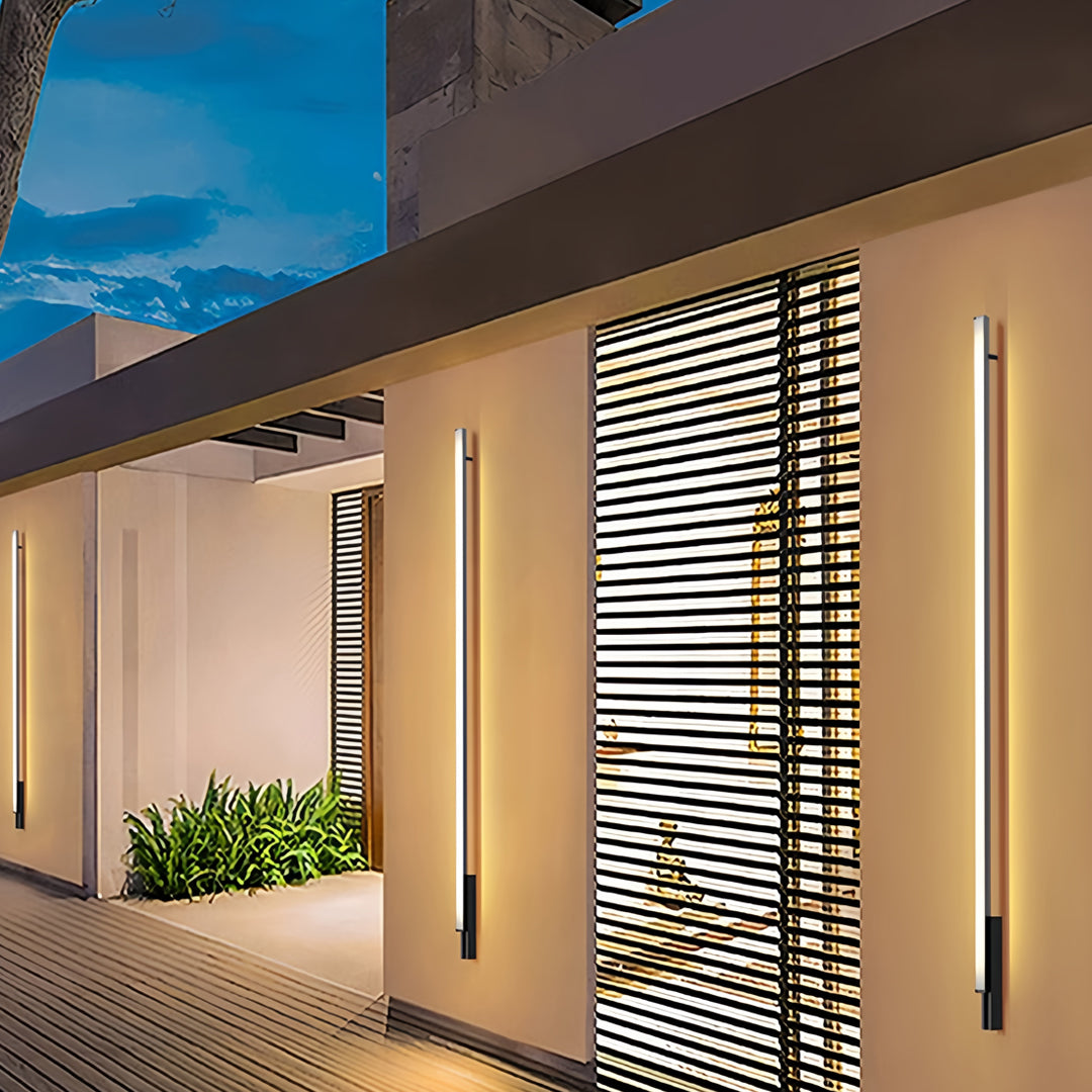 Outdoor Lights Wall Sconces Waterproof Black Linear Light