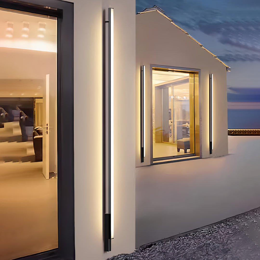 Outdoor Lights Wall Sconces Waterproof Black Linear Light