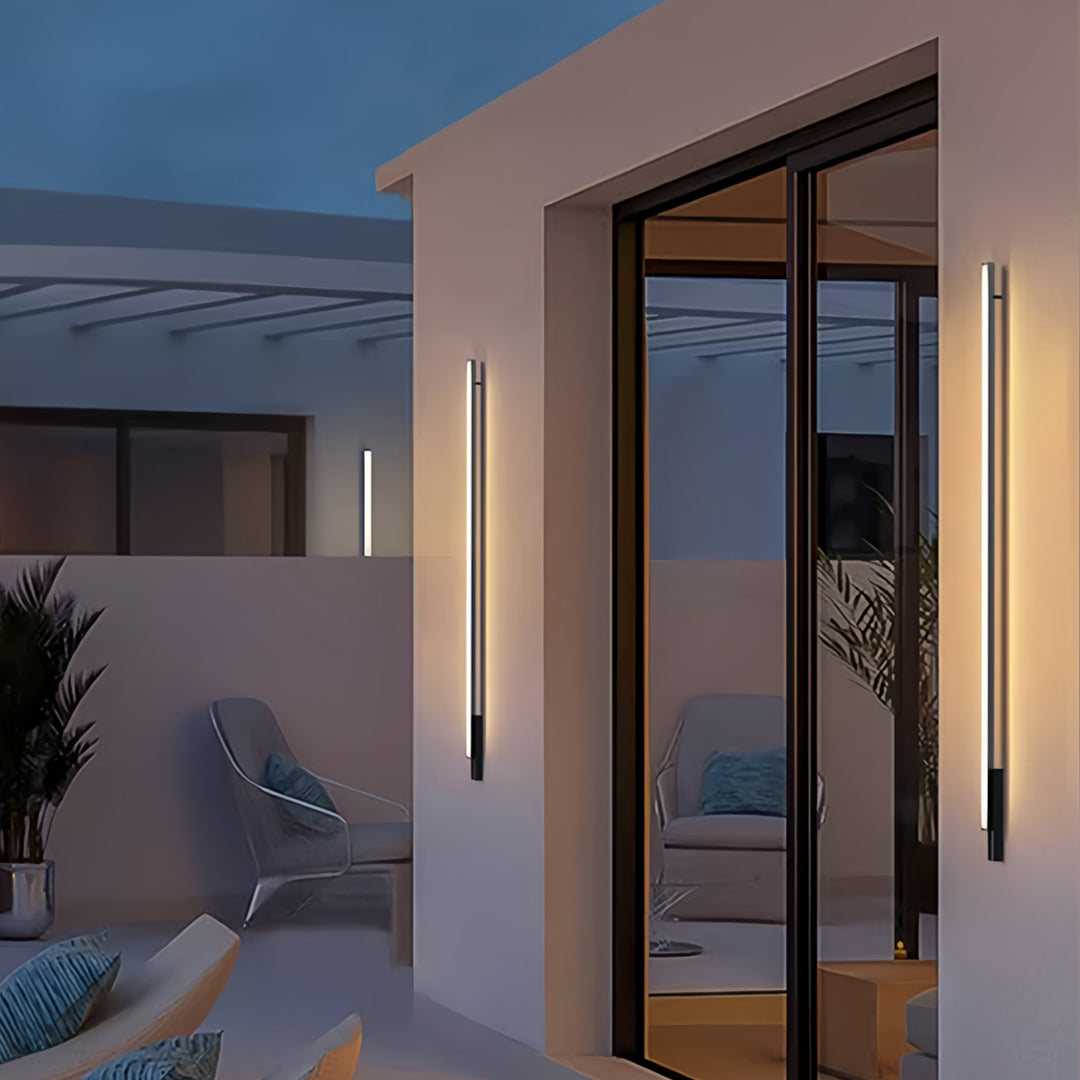 Outdoor Lights Wall Sconces Waterproof Black Linear Light