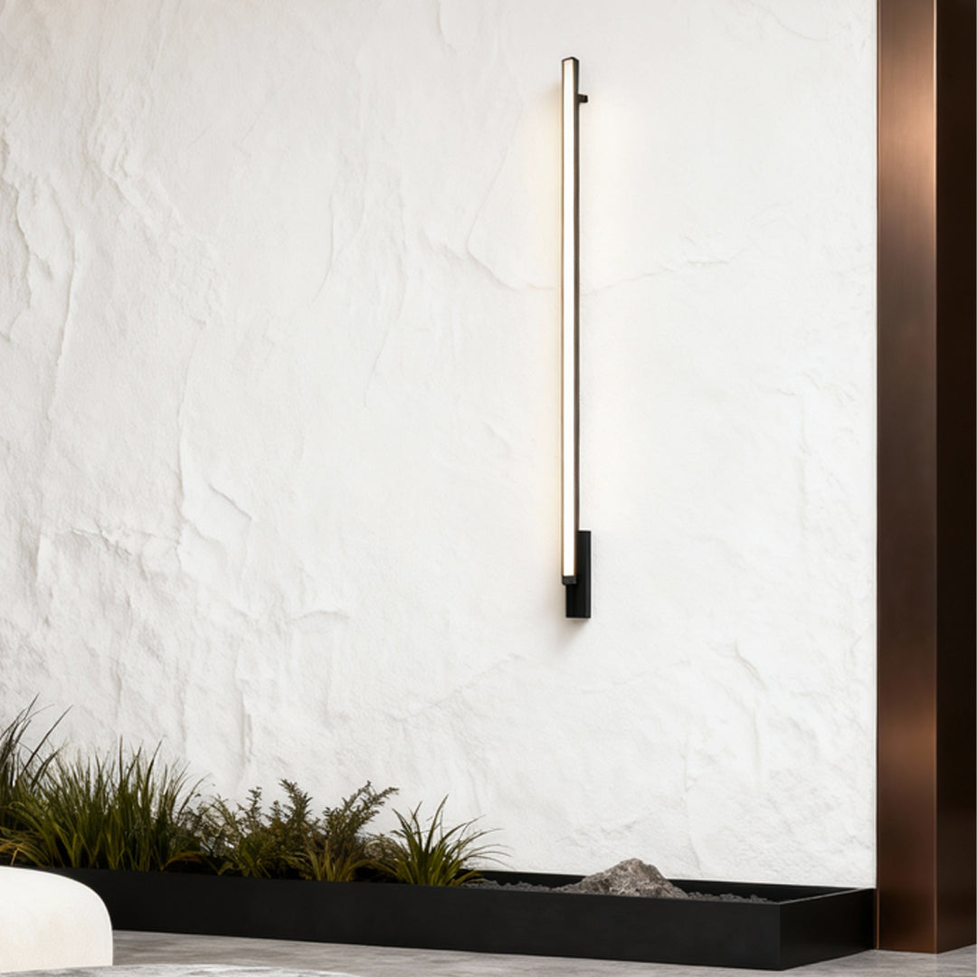 Outdoor Lights Wall Sconces Waterproof Black Linear Light