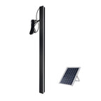 Outdoor Linear Wall Light Waterproof Black Modern Solar Ligh