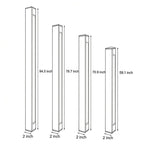 Outdoor Linear Wall Light Waterproof Black Modern Solar Ligh
