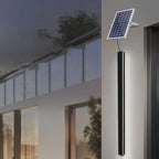 Outdoor Linear Wall Light Waterproof Black Modern Solar Ligh