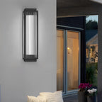 [Open-Box]Rectangular Strip Waterproof LED Black Modern Outdoor Wall Lights