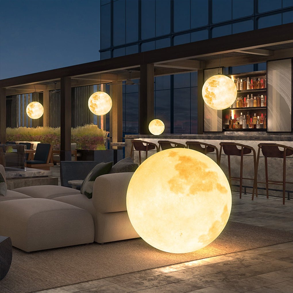 Outdoor Moon Lamp Spherical Resin Landscape Decorative Light