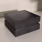 Outdoor Solar Lights Deck Modern Square Waterproof Black Light