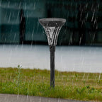 Outdoor Solar LED Post Lights with Water Glass Lens Romantic Pathway Lighting